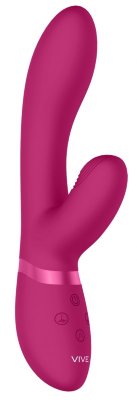 Вибромассажер Kyra - 21,3 см, цвет: розовый