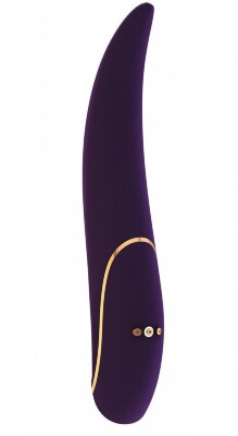 Вибратор Aviva с тонким кончиком - 19,8 см, цвет: фиолетовый