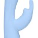 Вибратор Juicy Rabbit со стимулятором клитора - 19,5 см, цвет: голубой