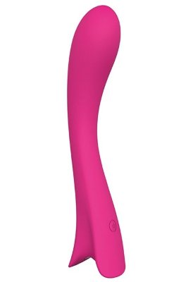 Перезаряжаемый вибратор LOVELY PRINCESS - 15 см, цвет: розовый