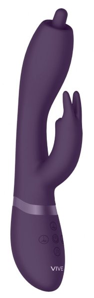 Вибромассажер-кролик Nilo - 22 см, цвет: фиолетовый
