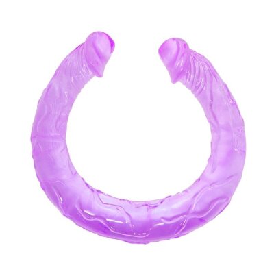 Двухголовый фаллоимитатор - 44,5 см, цвет: фиолетовый