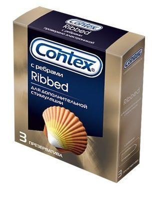 Презервативы Contex Ribbed - 3 шт.