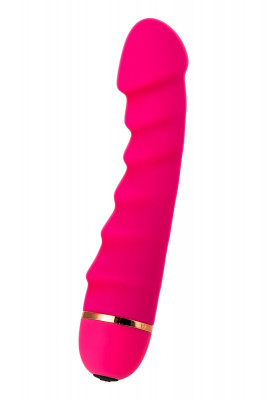 Рельефный вибростимулятор точки G, цвет: розовый - 16 см