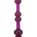 Анальная цепочка Love Throb Purple на присоске, цвет: фиолетовый - 17,8 см
