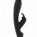 Вибратор Mila с клиторальным отростком, цвет: черный - 22 см