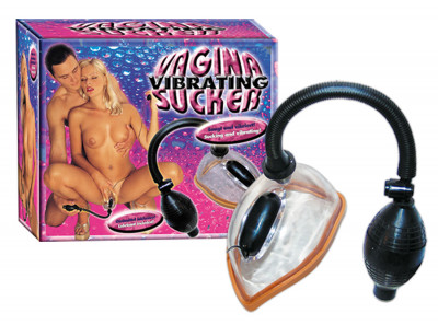Женская вакуумная помпа Vagina Vibrating Sucker с вибрацией и грушей