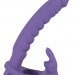 Насадка на пенис Los Analos Double Delight для анальной стимуляции партнерши, цвет: фиолетовый