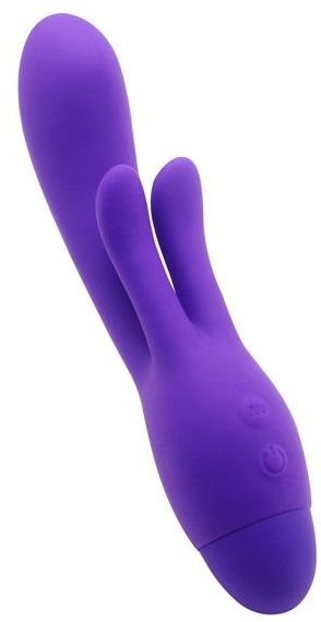 Вибратор INDULGENCE Frolic Bunny - 18,5 см, цвет: фиолетовый