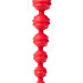 Анальная цепь из силикона, цвет: красный