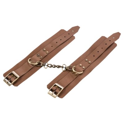 Кожаные наручники Maya, цвет: коричневый