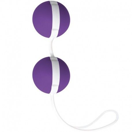 Вагинальные шарики Joyballs Trend Purple-White, цвет: фиолетово-белые