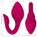 Вибратор-клубничка с хвостиком - 9,6 см, цвет: малиновый