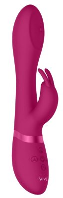 Вибромассажер-кролик Mira - 21,5 см, цвет: розовый