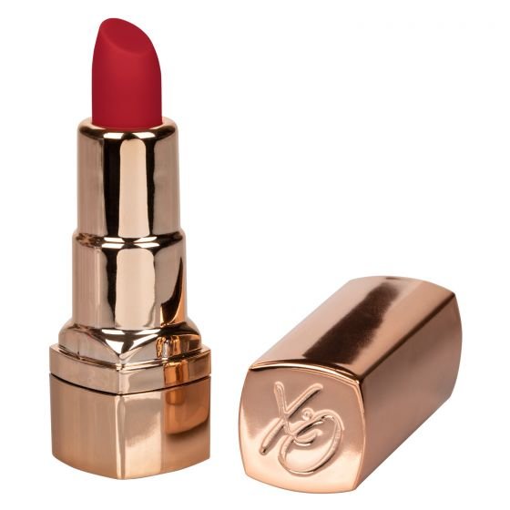 Вибратор-помада с красным мягким кончиком Hide Play Rechargeable Lipstick, цвет: золотистый