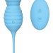 Вагинальные виброшарики BEEHIVE с пультом ДУ, цвет: голубой