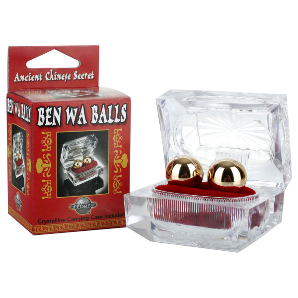 Вагинальные шарики Pipedream Ben Wa Balls, цвет: золотистый