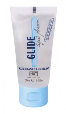 Интимная смазка Glide Liquid Pleasure на водной основе - 30 мл.