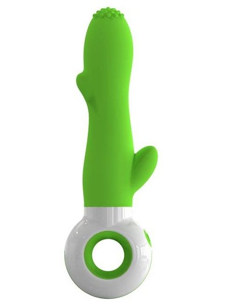 Вибратор O-zone, цвет: зеленый с белым
