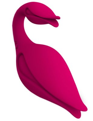 Вибратор-бутон Swan - 11 см, цвет: малиновый