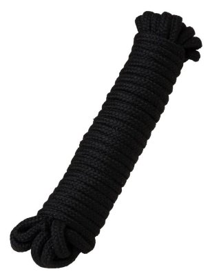 Текстильная веревка для бондажа - 1 м., цвет: черный