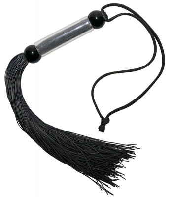 Мини-плетка с железной ручкой, цвет: черный - 26 см