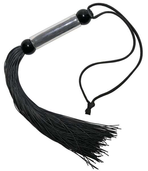 Мини-плетка с железной ручкой, цвет: черный - 26 см