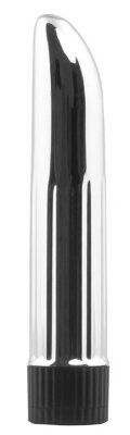 Многоскоростной вибромассажер Lady Finger - 12 см, цвет: серебристый