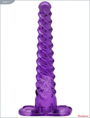Анальный конус со спиралевидным рельефом, цвет: фиолетовый - 16 см