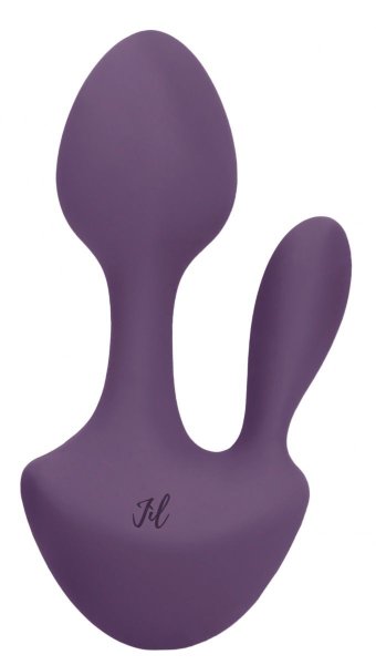 Анально-вагинальный вибратор Sofia - 13 см, цвет: фиолетовый