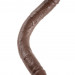 Фаллоимитатор Pipedream 16 Thick Double Dildo, цвет: коричневый - 40,6 см