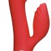 Вибратор-кролик Sunburst с функцией нагрева - 20 см, цвет: красный