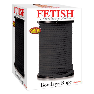 Веревка для связывания Bondage Rope - 60,9 м., цвет: черный