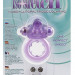 Эрекционное кольцо Nubby Clitoral Probe Cockring с вибрацией и рельефным язычком, цвет: фиолетовый