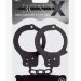 Наручники BONDX METAL CUFFS LOVE ROPE SET из листового металла в комплекте с веревкой, цвет: черный