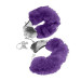 Металлические наручники Pipedream Original Furry Cuffs с фиолетовым мехом