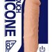 Вибратор One Touch Silicone - 22,5 см, цвет: телесный