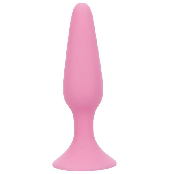 Анальная пробка Beautiful Behind Silicone Butt Plug, цвет: розовый - 11,4 см
