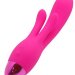Вибратор INDULGENCE Rechargeable Frolic Bunny - 18,7 см, цвет: розовый