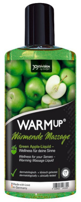 Разогревающее масло WARMup Green Apple с ароматом яблока - 150 мл.