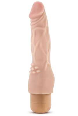 Вибратор-реалистик с шипиками в основании Mr. Skin Cock Vibe 4 - 20,3 см, цвет: телесный