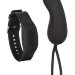 Виброяйцо с браслетом-пультом Wristband Remote Curve, цвет: черный