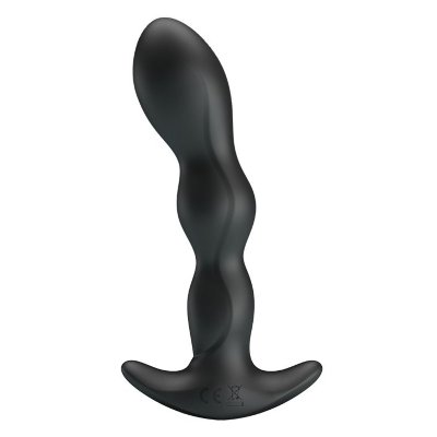 Анальный стимулятор простаты с вибрацией Special Anal Massager - 14,5 см, цвет: черный