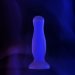 Голубая, светящаяся в темноте анальная втулка Kyle Glow - 10 см.