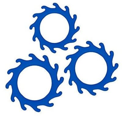 Набор из 3 эрекционных колец Renegade Gears, цвет: синий