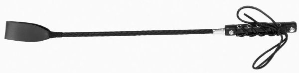 Классический гладкий стек со шнуровкой на ручке, цвет: черный