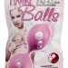 Вагинальные шарики Twin Balls, цвет: розовый