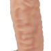 Фаллоимитатор-супергигант с мошонкой на присоске - 39 см, цвет: телесный