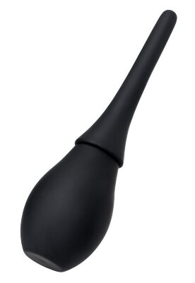 Силиконовый анальный душ A-toys с гладким наконечником, цвет: черный