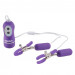 Зажимы на соски Pipedream 10-Function Vibrating Nipple Clamps с вибрацией, цвет: фиолетовый